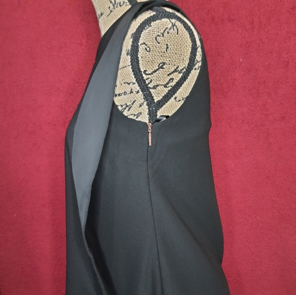 NWT Ted Baker Black Two-Tone Wrap Dress Blouse - Picture 3 of 8